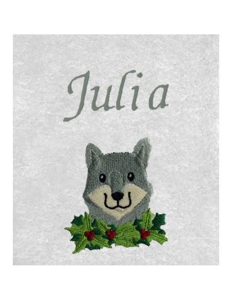 Drap de Bain Loup 6 Personnalisé