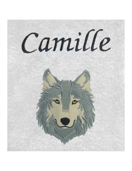 Drap de Bain Loup 8 Personnalisé
