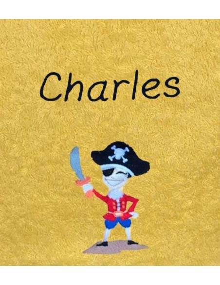 Drap de Bain Pirate Personnalisé