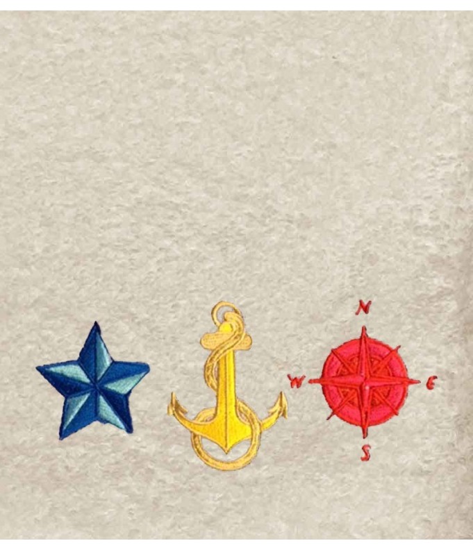 Drap de Bain Ancre 4 Personnalisé