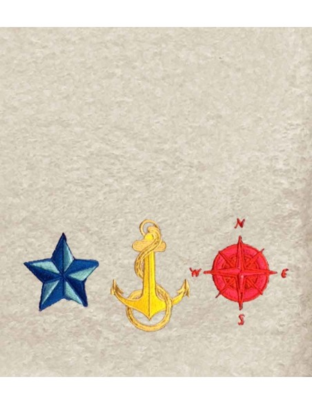 Drap de Bain Ancre 4 Personnalisé