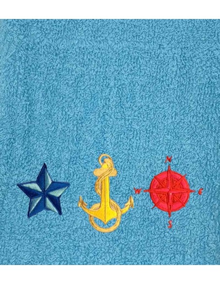 Drap de Bain Ancre 4 Personnalisé