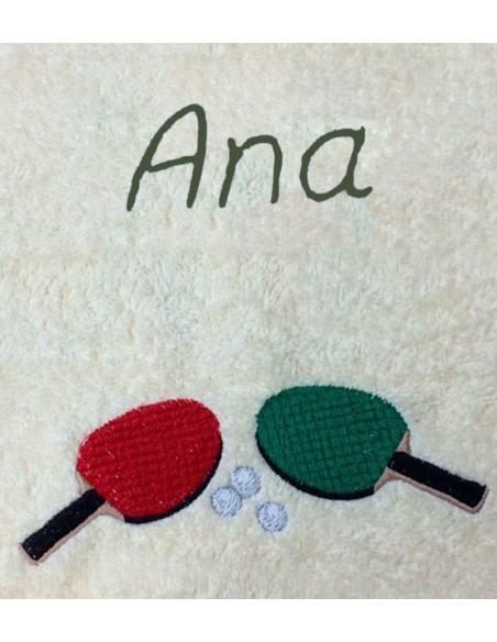 Drap de Bain Tennis de Table  Personnalisé 70X140