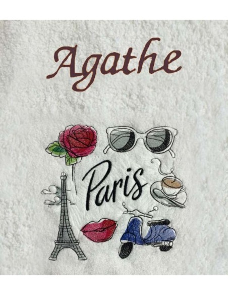 Drap de Bain Paris Personnalisé 70X140