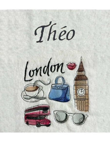 Drap de Bain Londres Personnalisé 70X140