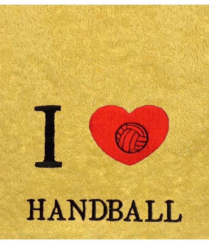Drap de Bain I Love Handball Personnalisé