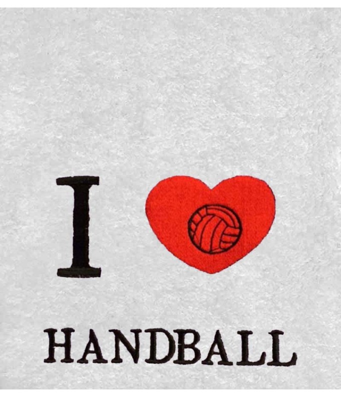 Drap de Bain I Love Handball Personnalisé