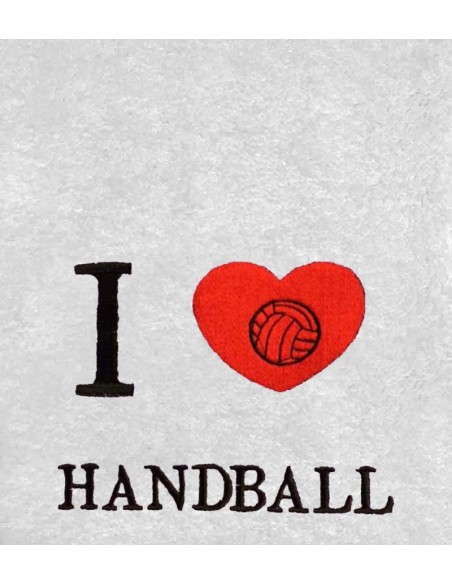 Drap de Bain I Love Handball Personnalisé
