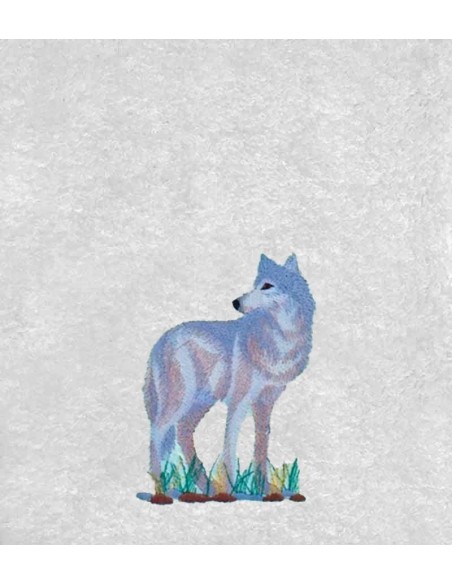 Drap de Bain Loup Personnalisé