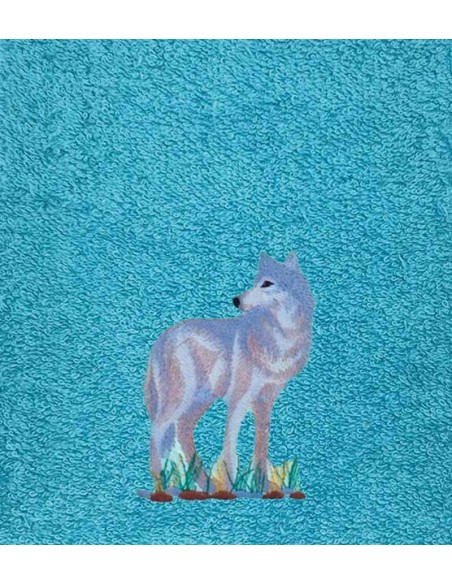 Drap de Bain Loup Personnalisé