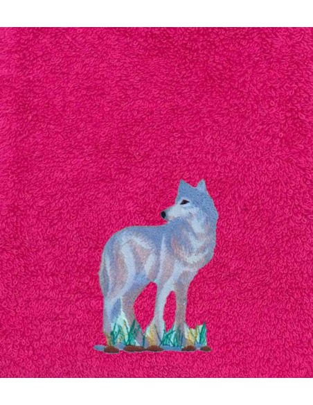 Drap de Bain Loup Personnalisé