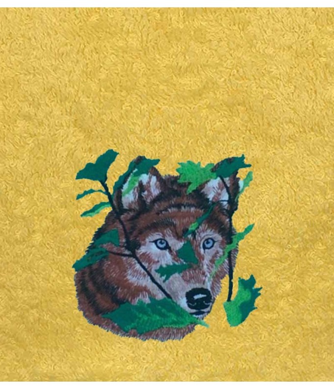 Drap de Bain Loup 2 Personnalisé