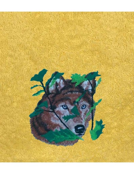 Drap de Bain Loup 2 Personnalisé