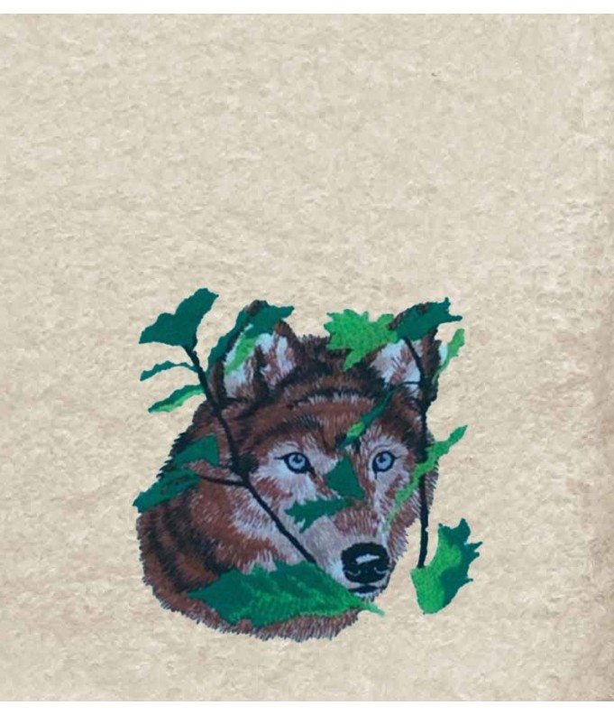 Drap de Bain Loup 2 Personnalisé