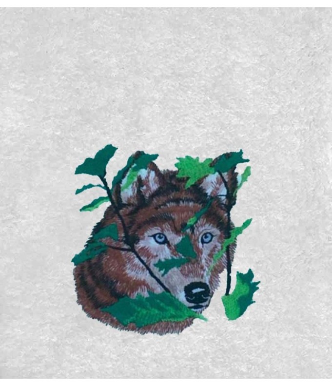 Drap de Bain Loup 2 Personnalisé