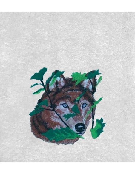 Drap de Bain Loup 2 Personnalisé