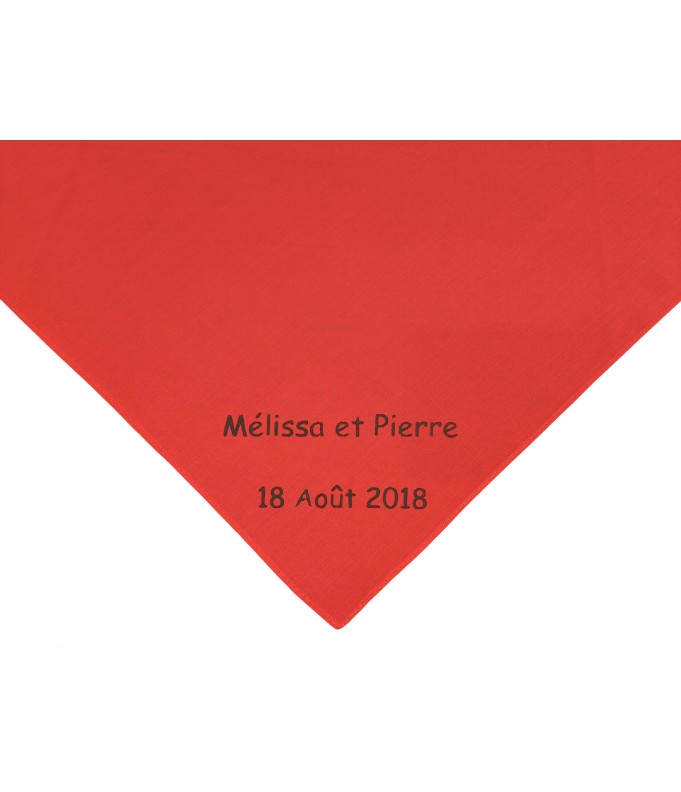 Foulard personnalisé par Impression noire (6...