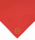 Foulard rouge Croix Occitanne 2 Brodé