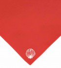 Foulard rouge coquille brodé personnalisé