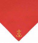Foulard rouge Croix Camarguaise brodé personnalisé