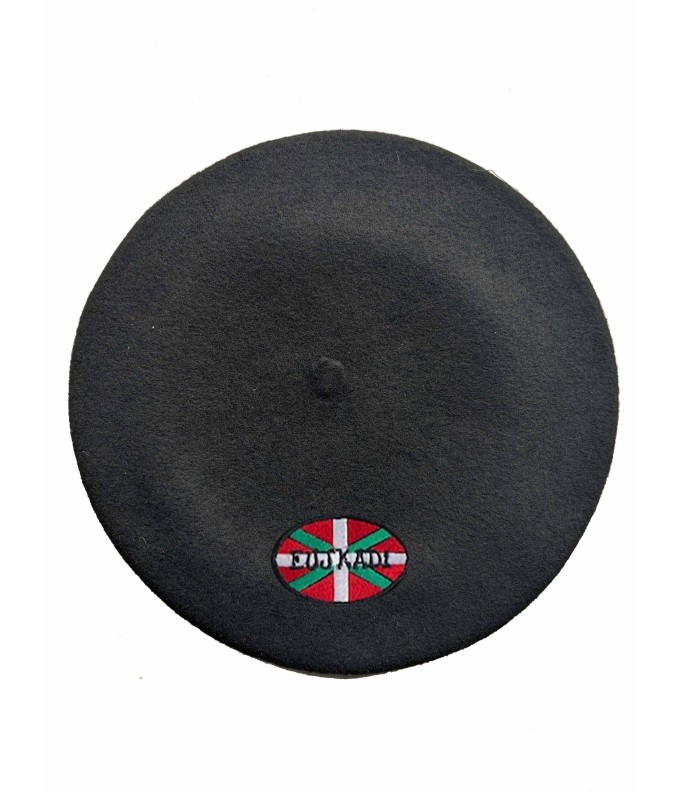 Béret Euskadi noir  personnalisé