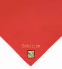 Foulard rouge Bourgogne brodé personnalisé