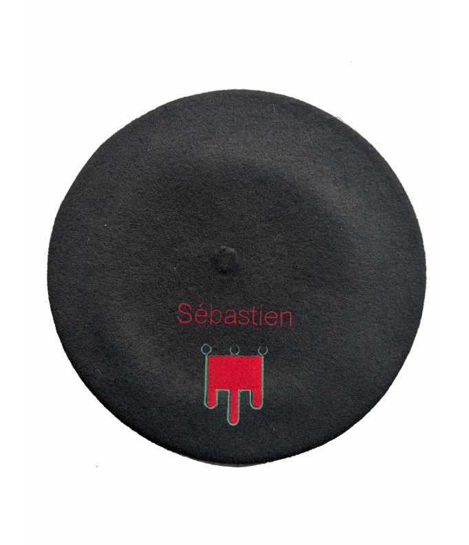 Béret noir auvergnat noir fabriqué à Bayonne et...