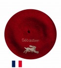 Béret  Lièvre fabriqué à Bayonne et  personnalisé à Osses