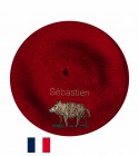 Béret sanglier 4 fabriqué à Bayonne et personnalisé à Osses