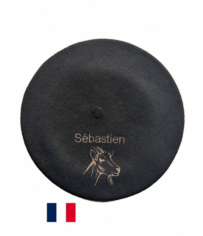 Béret chèvre fabriqué à Bayonne et personnalisé...