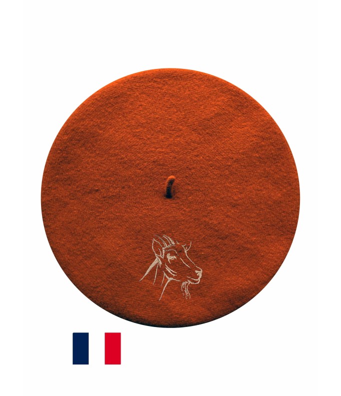 Béret chèvre fabriqué à Bayonne et personnalisé...