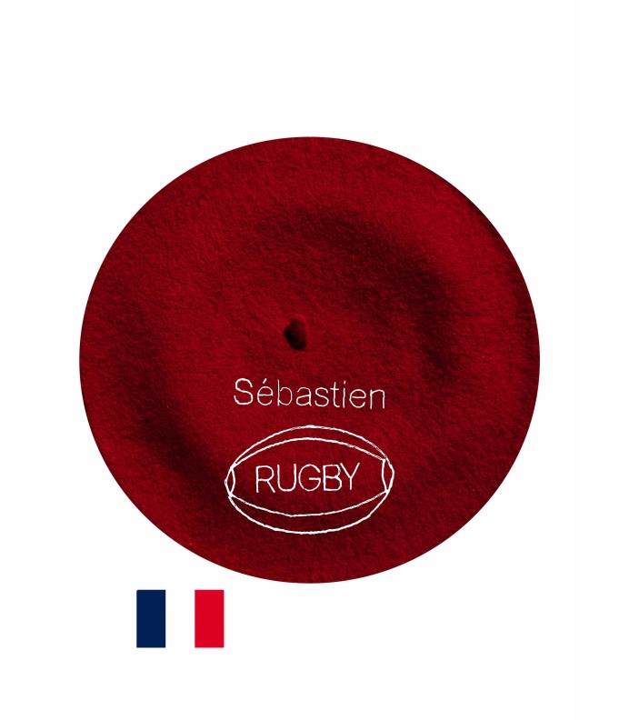 Béret Rugby fabriqué à Bayonne et personnalisé...