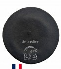Béret casque de pompier fabriqué à Bayonne et  personnalisé à Osses