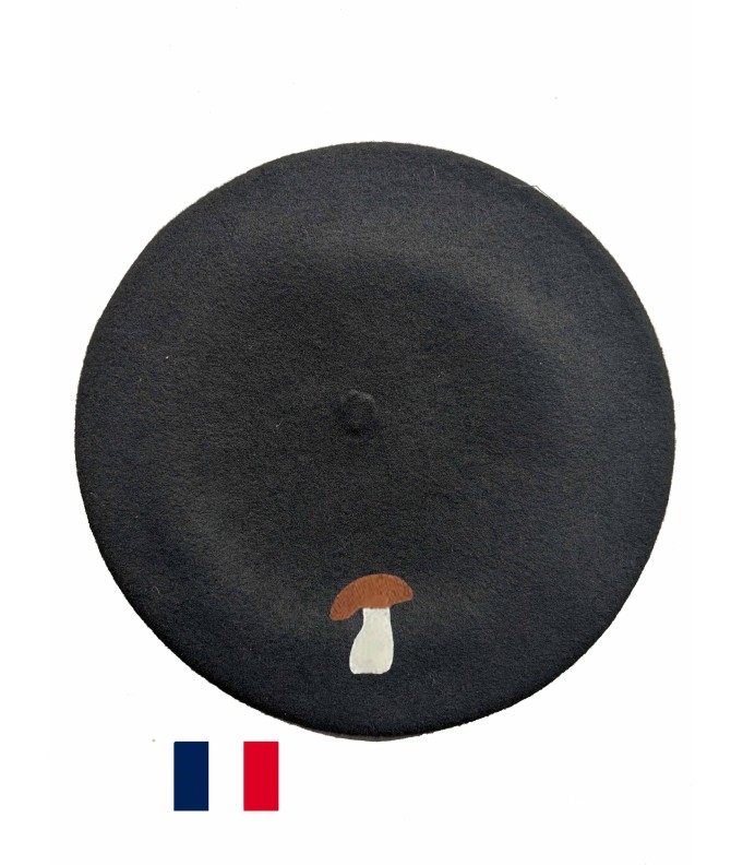 Béret Cèpe fabriqué à Bayonne et personnalisé à...