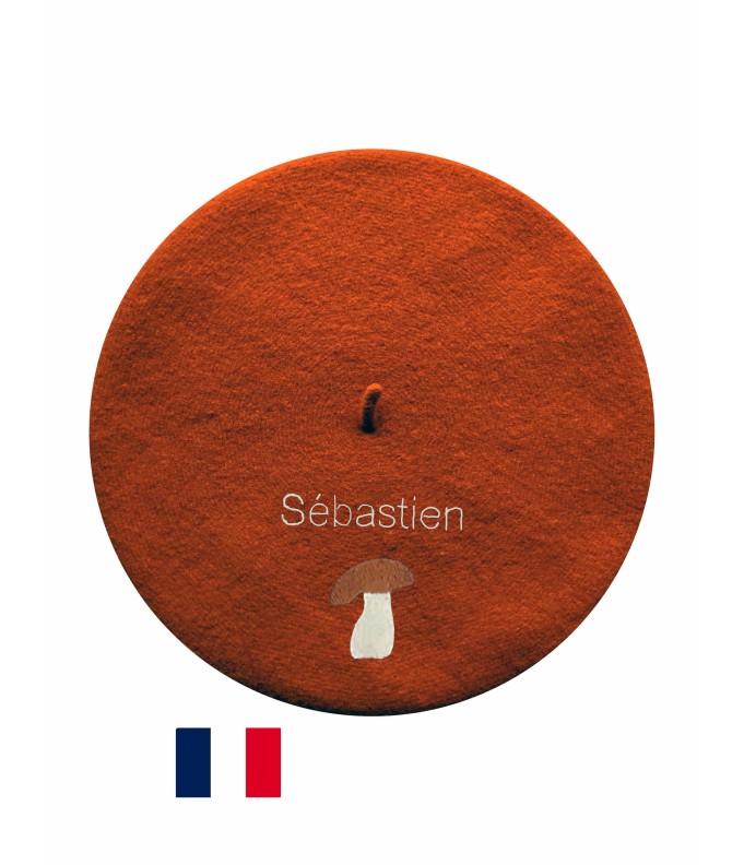 Béret Cèpe fabriqué à Bayonne et personnalisé à...