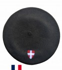 Béret savoyard noir fabriqué à Bayonne