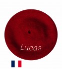 Béret bébé rouge fabriqué à Bayonne et personnalisé à Osses