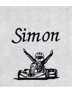 Drap de Bain Karting Personnalisé 70X140