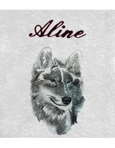 Drap de Bain Loup 10 Personnalisé