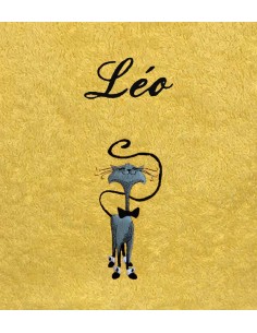 Drap de Bain Chat 24 Personnalisé 70X140