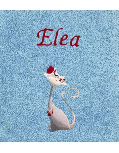 Drap de Bain Chat 26 Personnalisé 70X140