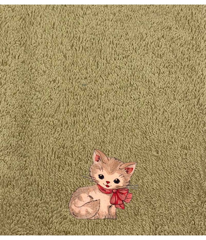 Drap de Bain Chat 34 Personnalisé 70X140