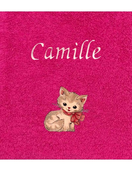 Drap de Bain Chat 34 Personnalisé 70X140