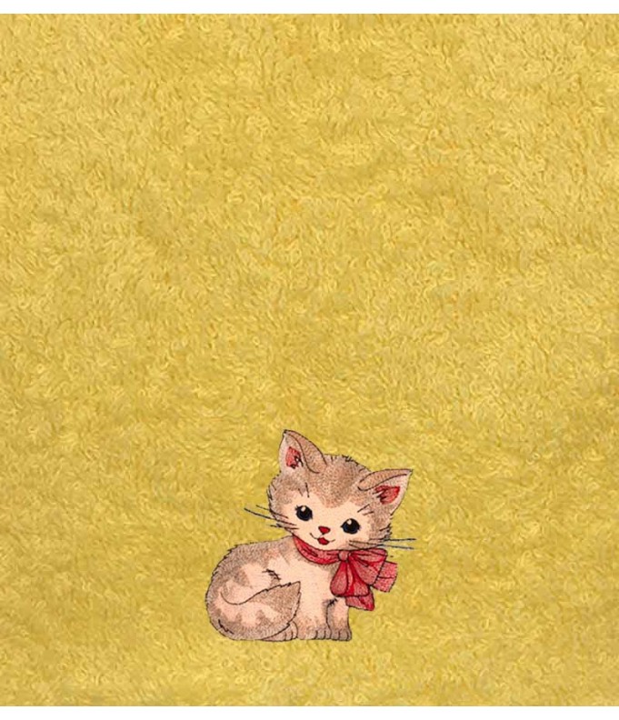 Drap de Bain Chat 34 Personnalisé 70X140