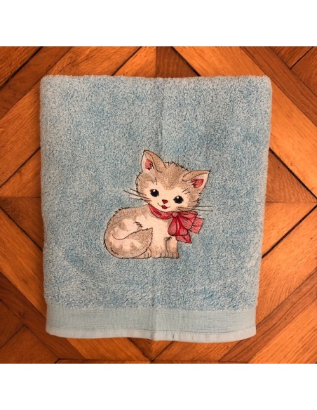 Drap de Bain Chat 34 Personnalisé 70X140