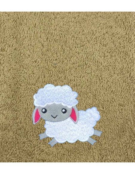 Drap de Bain Agneau Personnalisé 70X140