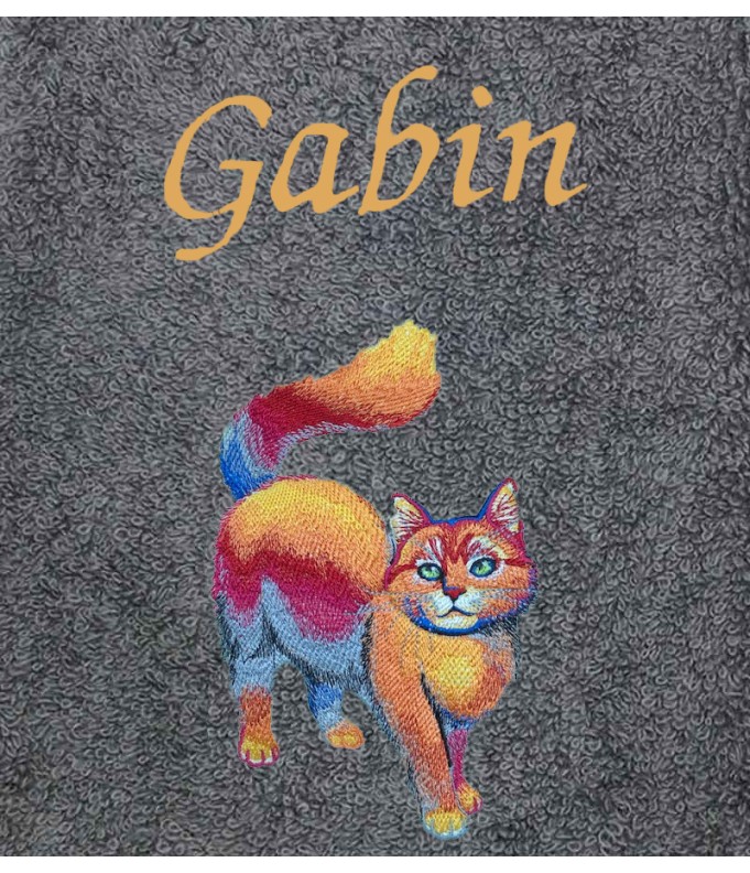 Drap de Bain Chat 32 Personnalisé 70X140
