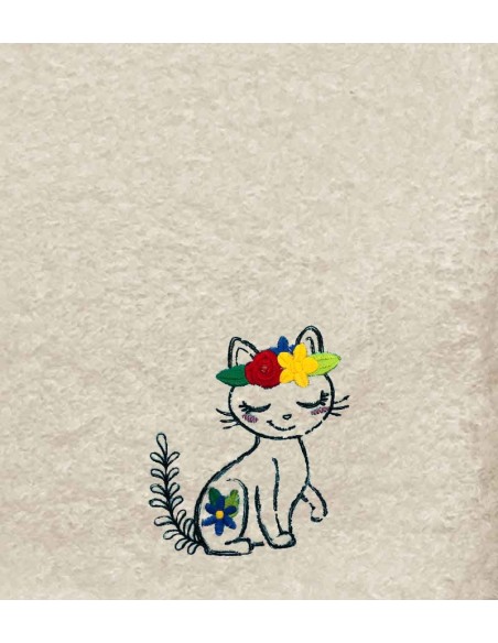 Drap de Bain Chat 30 Personnalisé 70X140