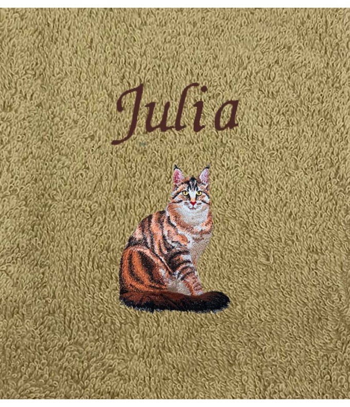 Drap de Bain Chat 18 Personnalisé 70X140