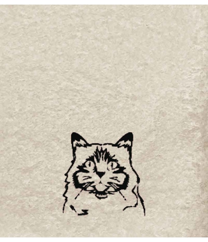 Drap de Bain Chat 28 Personnalisé 70X140